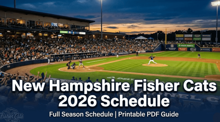 New Hampshire Fisher Cats Schedule 2026: Printable PDF
