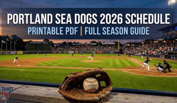 Portland Sea Dogs Schedule 2026 - Printable PDF