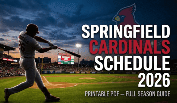 Springfield Cardinals Schedule 2026 - Printable PDF
