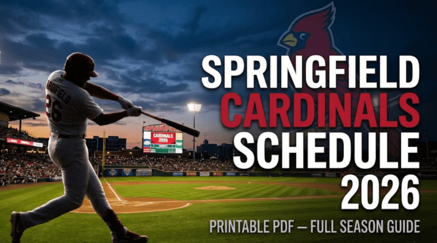 Springfield Cardinals Schedule 2026 – Printable PDF