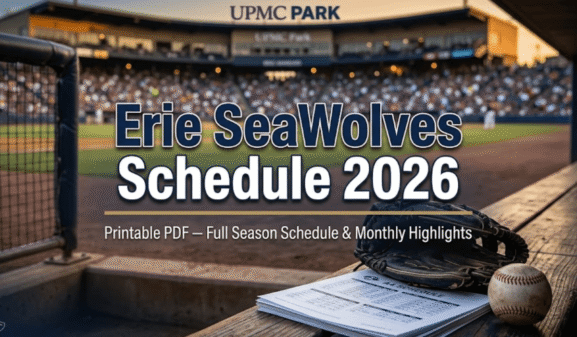 Erie SeaWolves Schedule Printable 2026: PDF Schedule